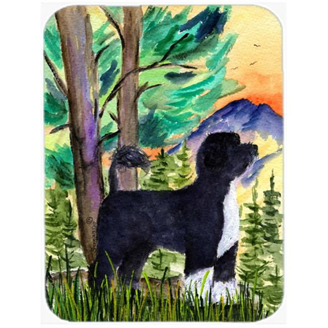 Carolines Treasures SS8429LCB Portuguese Water Dog Glass Cutting Board Large, 12H x 16W, multicolor