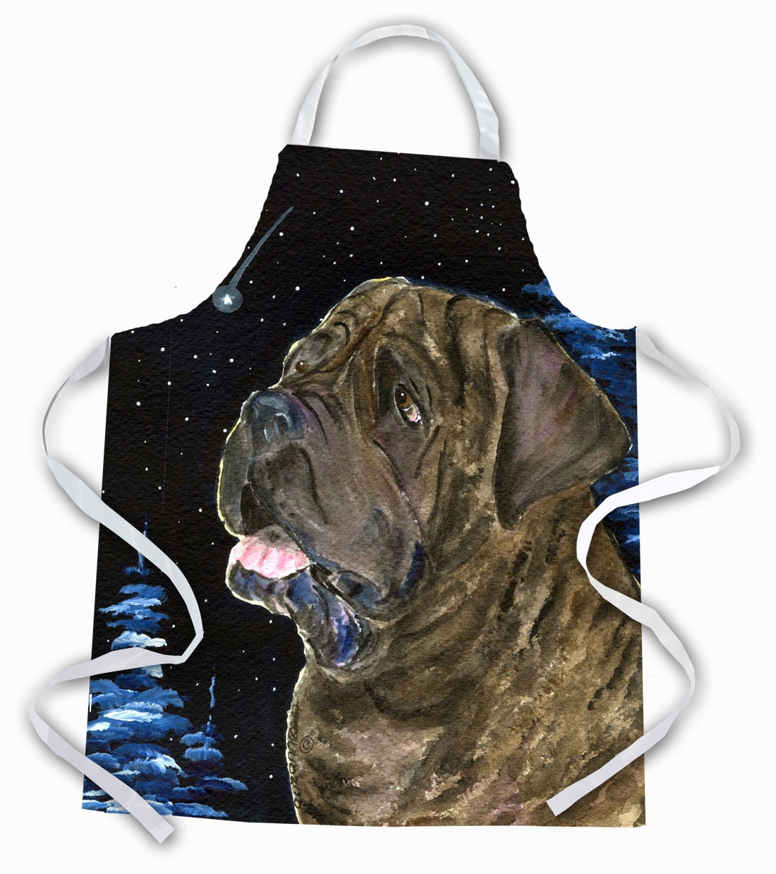 Carolines Treasures SS8463APRON Starry Night Mastiff Apron Large multicolor