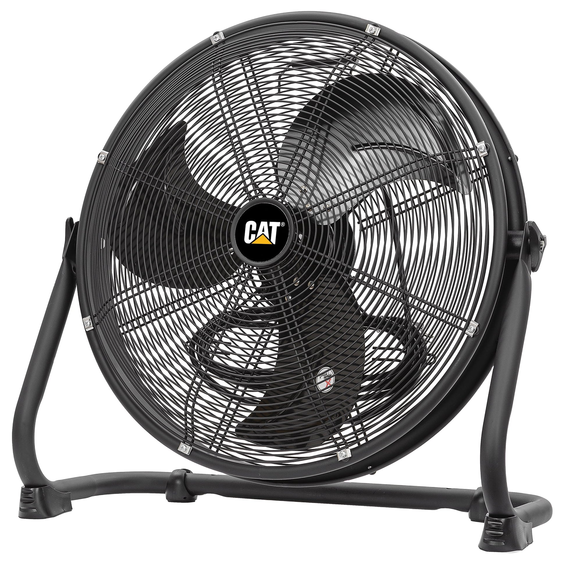 CaterpillarÂ® Fan 20" High-Velocity 4-Speed Shroud Metal Floor Fan, 5200 CFM, Black