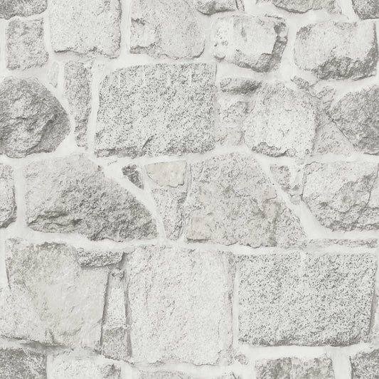 Chesapeake Axelle White Stone Wallpaper