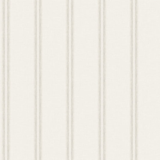 Chesapeake Johnny Grey Stripes Wallpaper, 20.5-in by 33-ft, 56.4 sq. ft