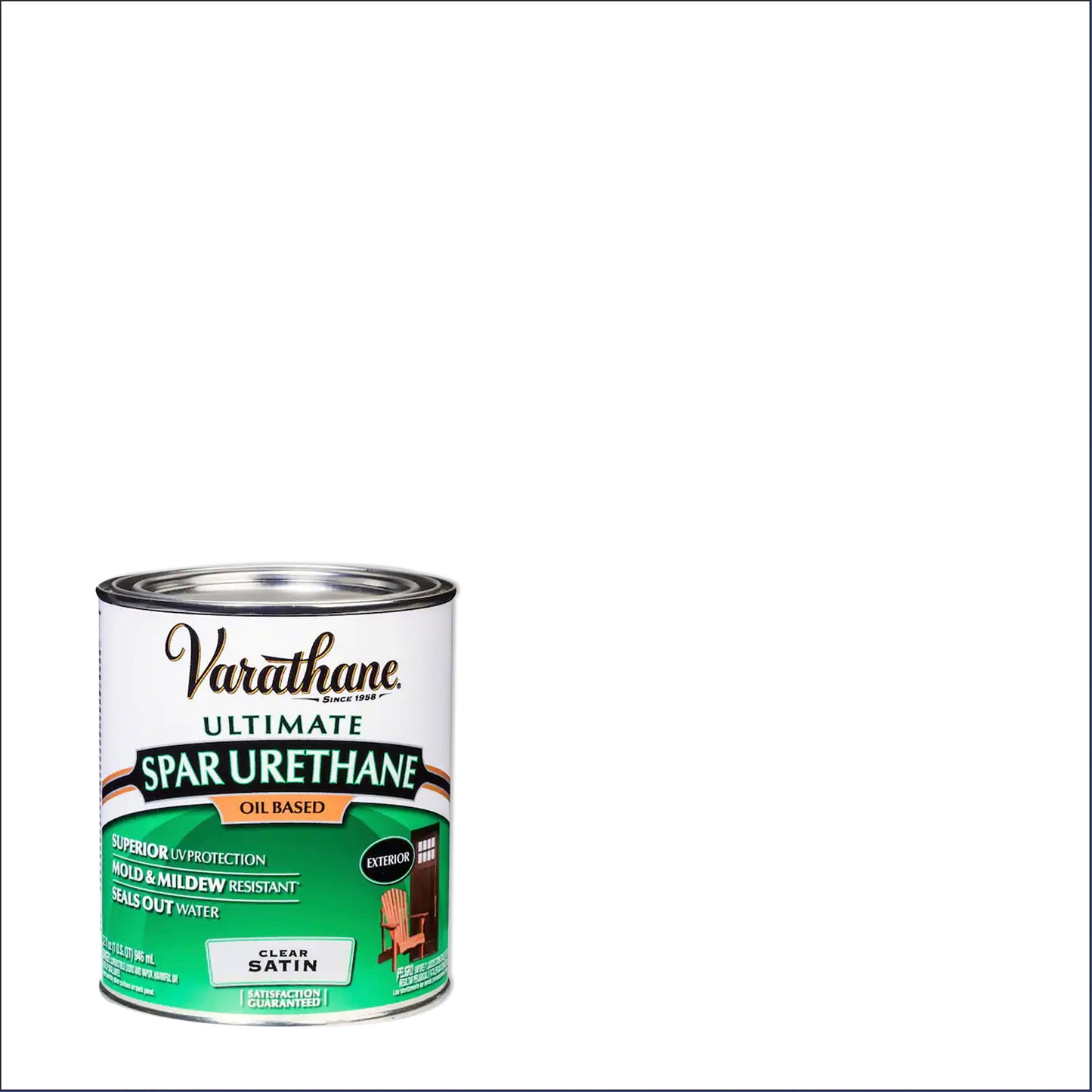 2 Pack, Clear (275 Voc), Varathane Exterior Satin Wood Ultimate Spar Urethane Oil-Based- Quart