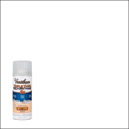 6 Pack, Clear, Varathane Triple Thick Matte Polyurethane-318289, 11.25 oz Spray