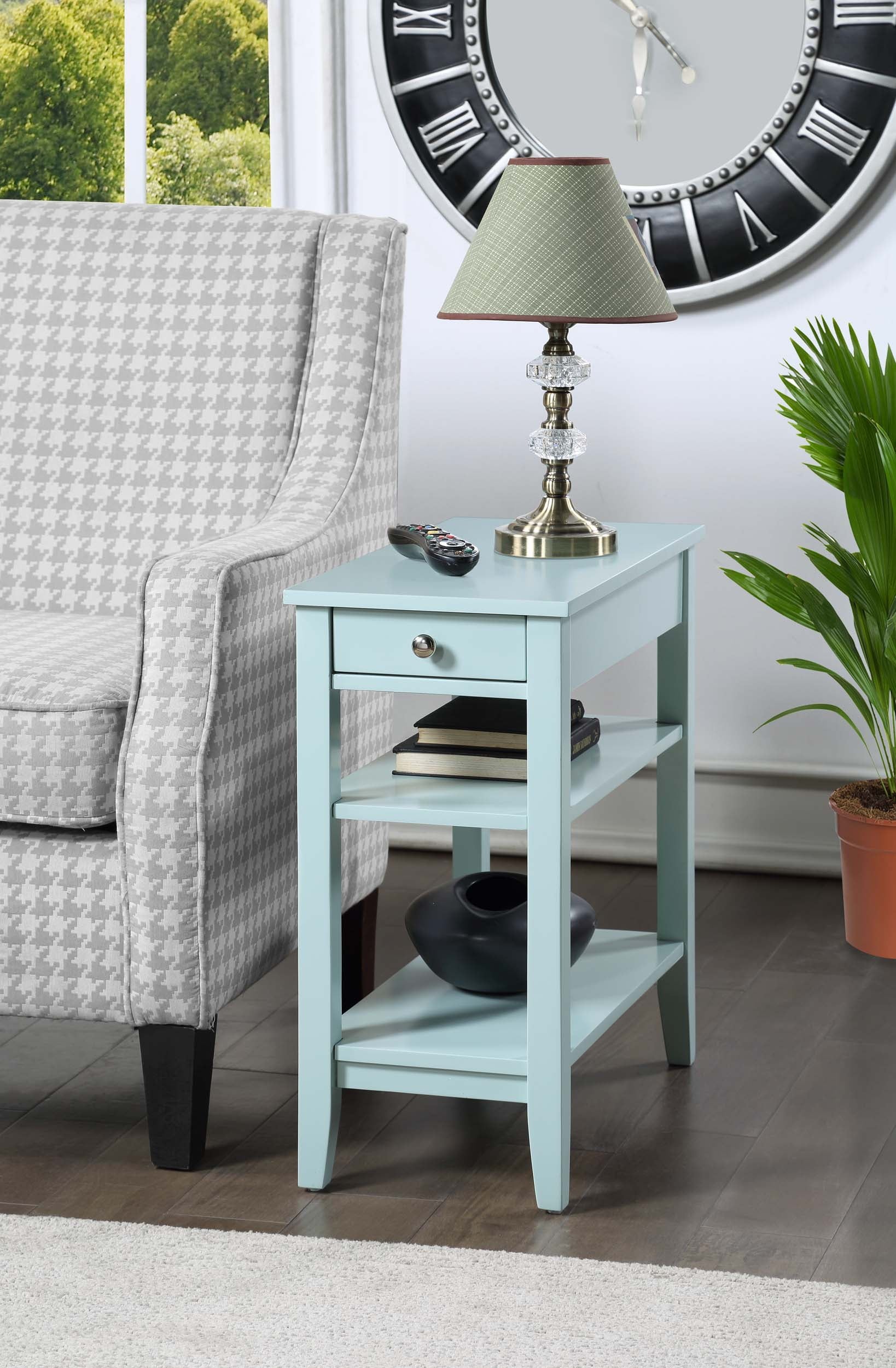 Convenience Concepts American Heritage Three Tier End Table With Drawer, Multiple Finishes