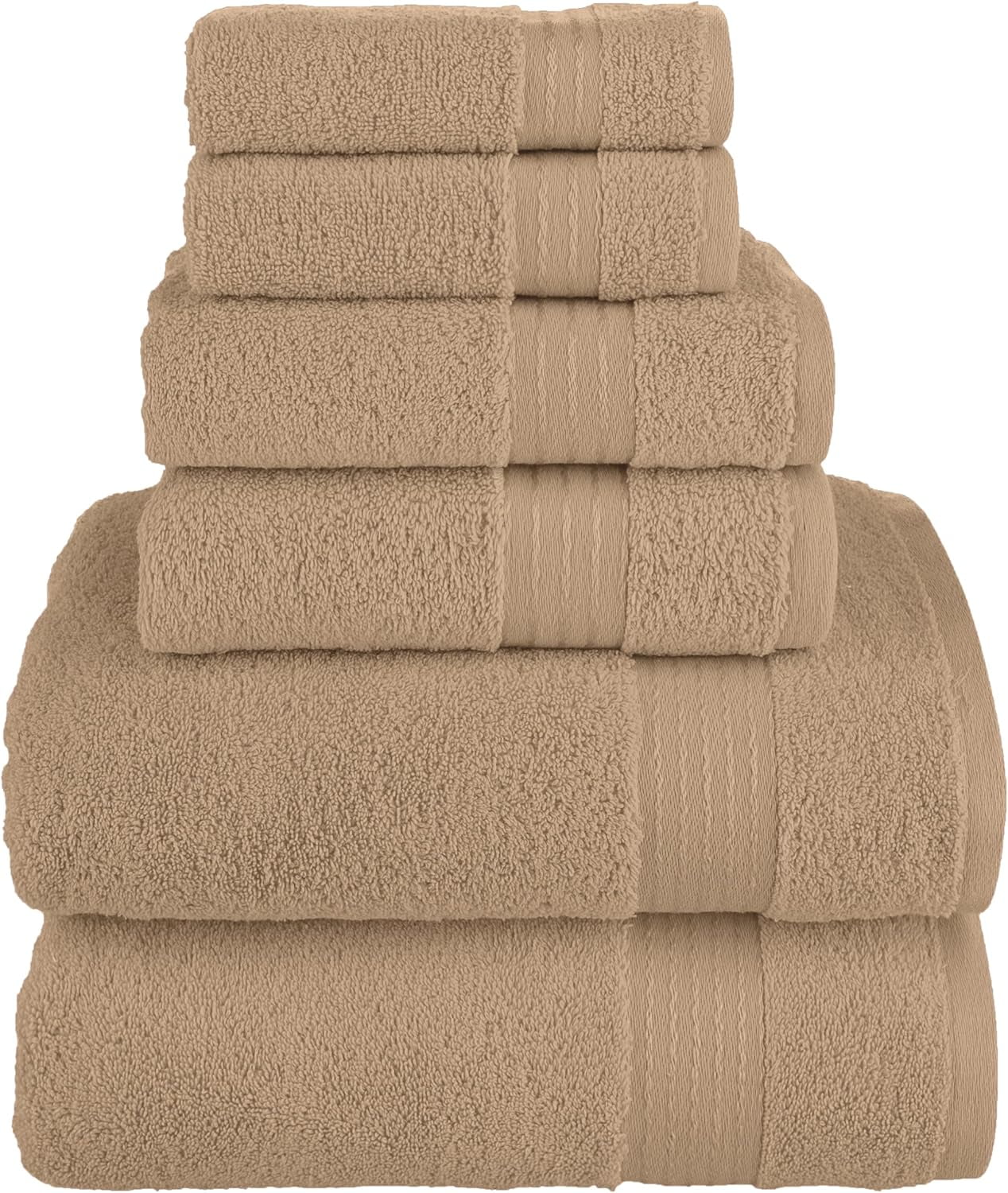 Cotton 100 % Highly Absorbent Shower Towels, Taupe