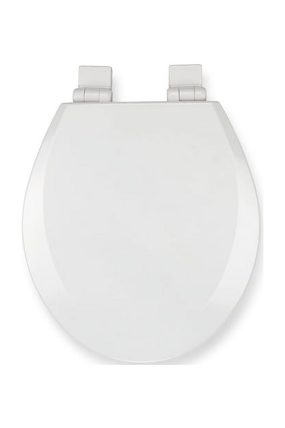Croydex Clavey Round Wooden Toilet Seat, Stick Tight, Soft Close, Quick Release