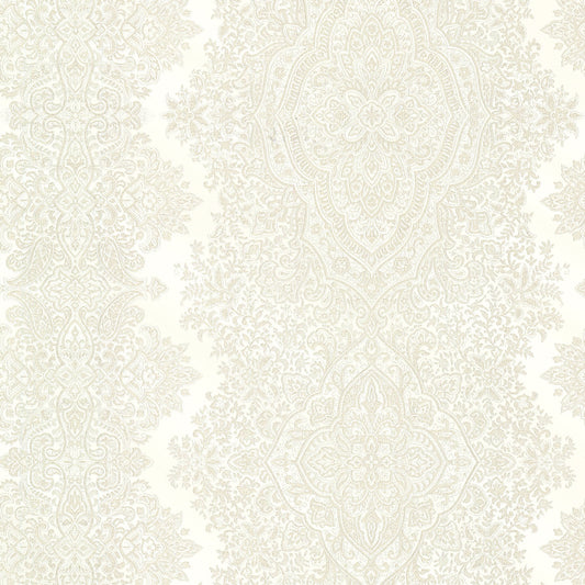 Decorline Benedict Cream Ornate Paisley Stripe Wallpaper