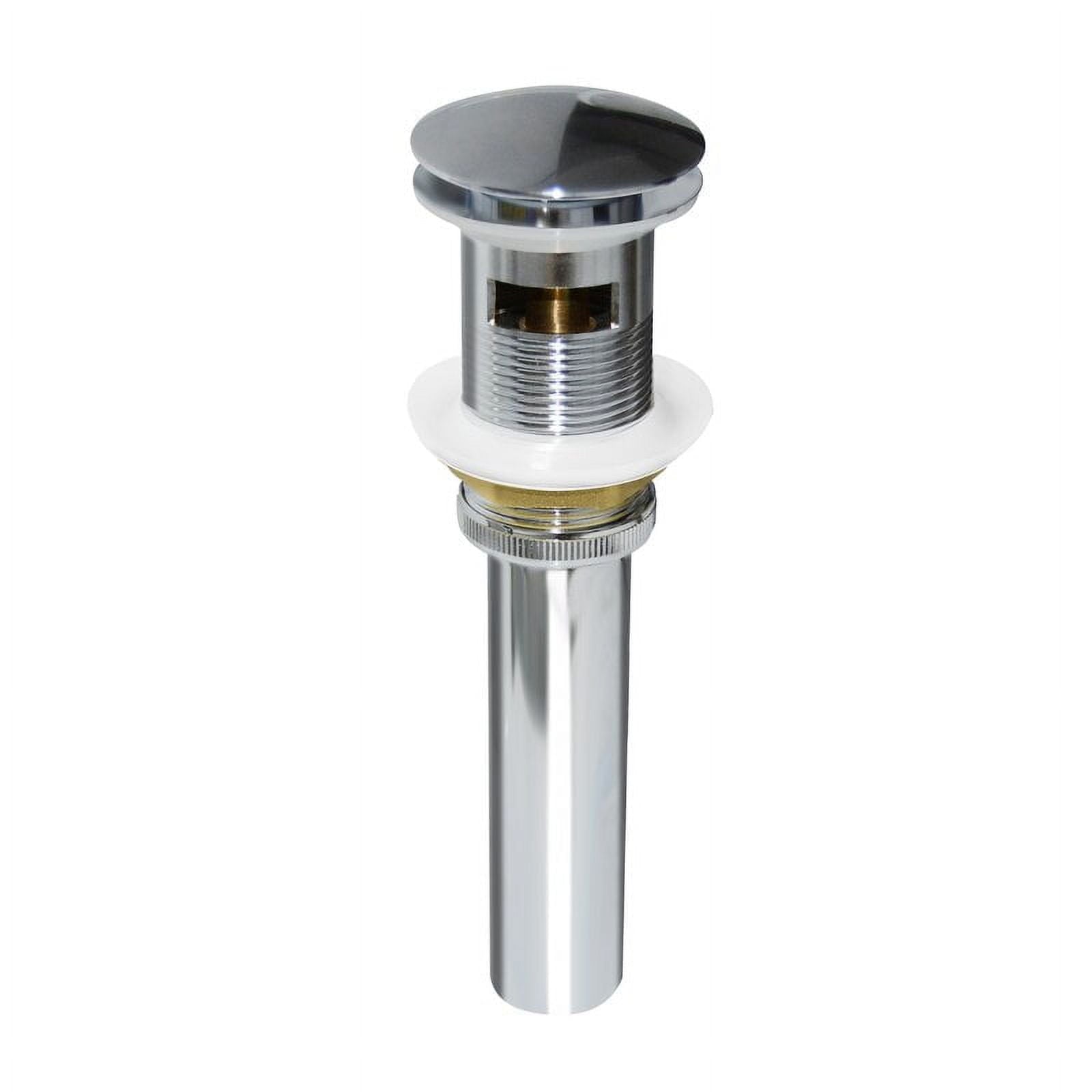 DeerValley DV-1D811 Bathroom Sink Drain Pop-Up Drain with Porcelain Ceramic Top Cap Vanity Basin Drain with Overflow Gloss White