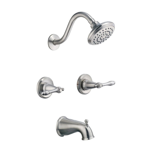 Design House Oakmont 2 Handle Oil Rubbed Bronze Bath and Shower Trim with Valve