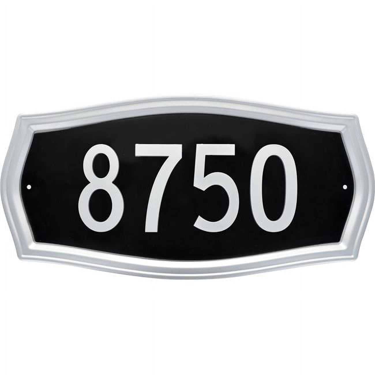 Distinctions Heritage Address, Silver and Black, Plastic and Zinc, 9" x 13", 1 Pack