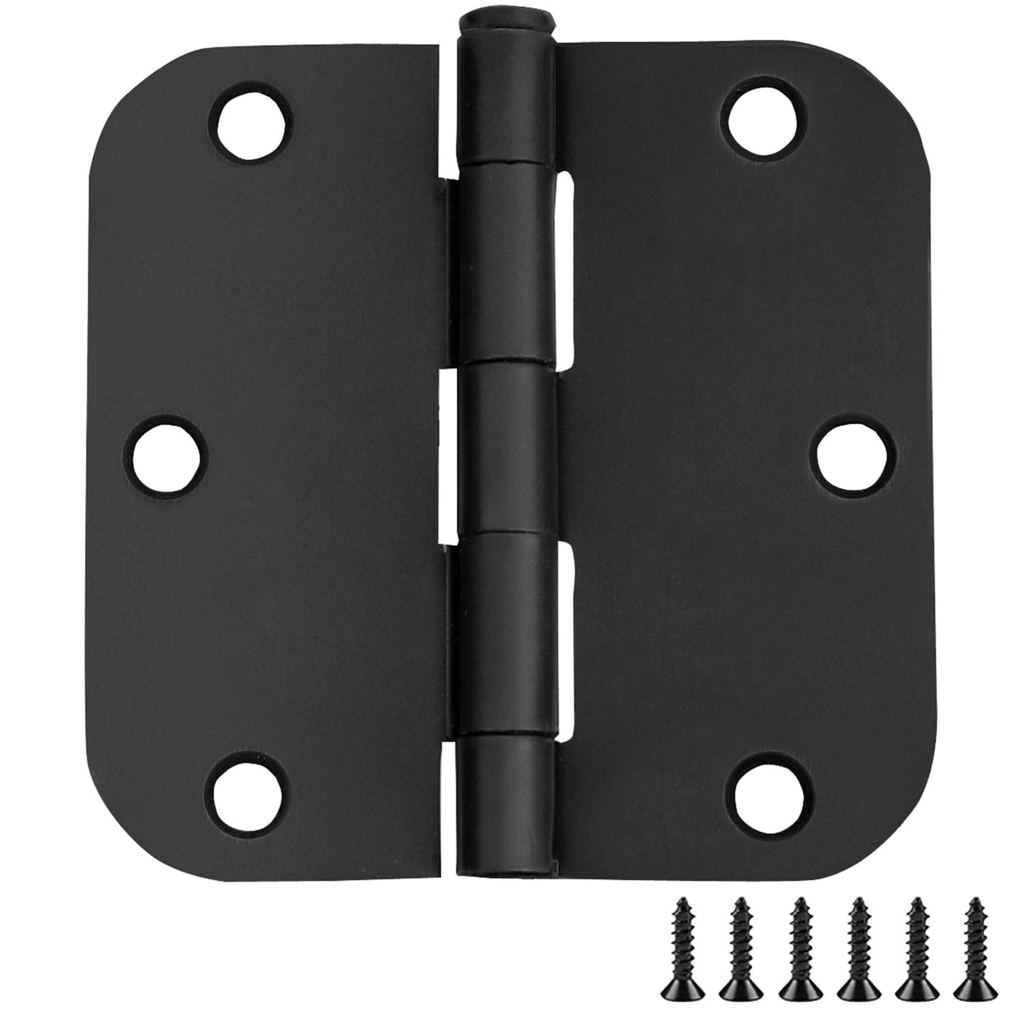Design House 9-Pack 3.5" H x .625" Radius Butterfly Interior/Exterior Door Hinges, Matte Black