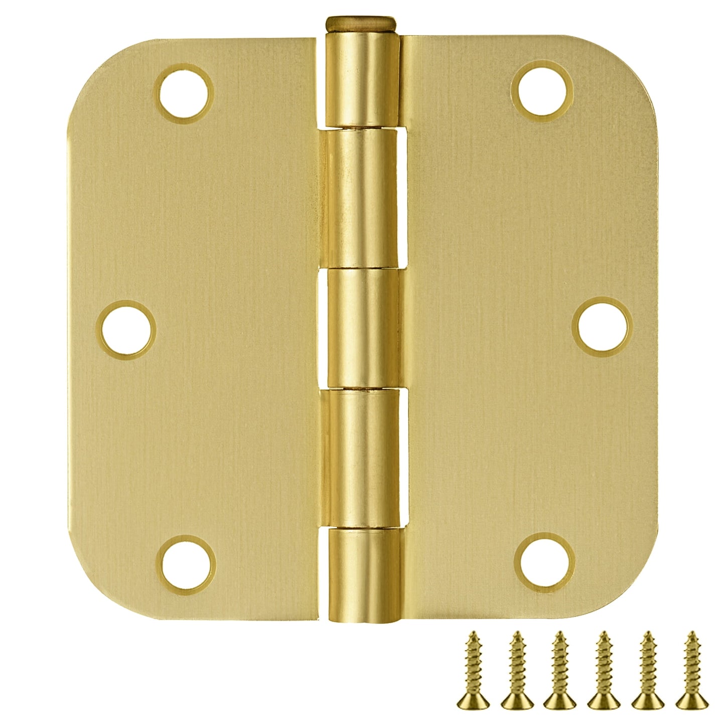 Design House 9-Pack 3.5" H x .625" Radius Butterfly Interior/Exterior Door Hinges, Satin Brass