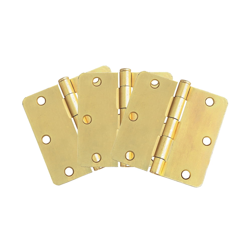 Design House 9-Pack 3.5" H x .25" Radius Butterfly Interior/Exterior Door Hinges, Satin Nickel
