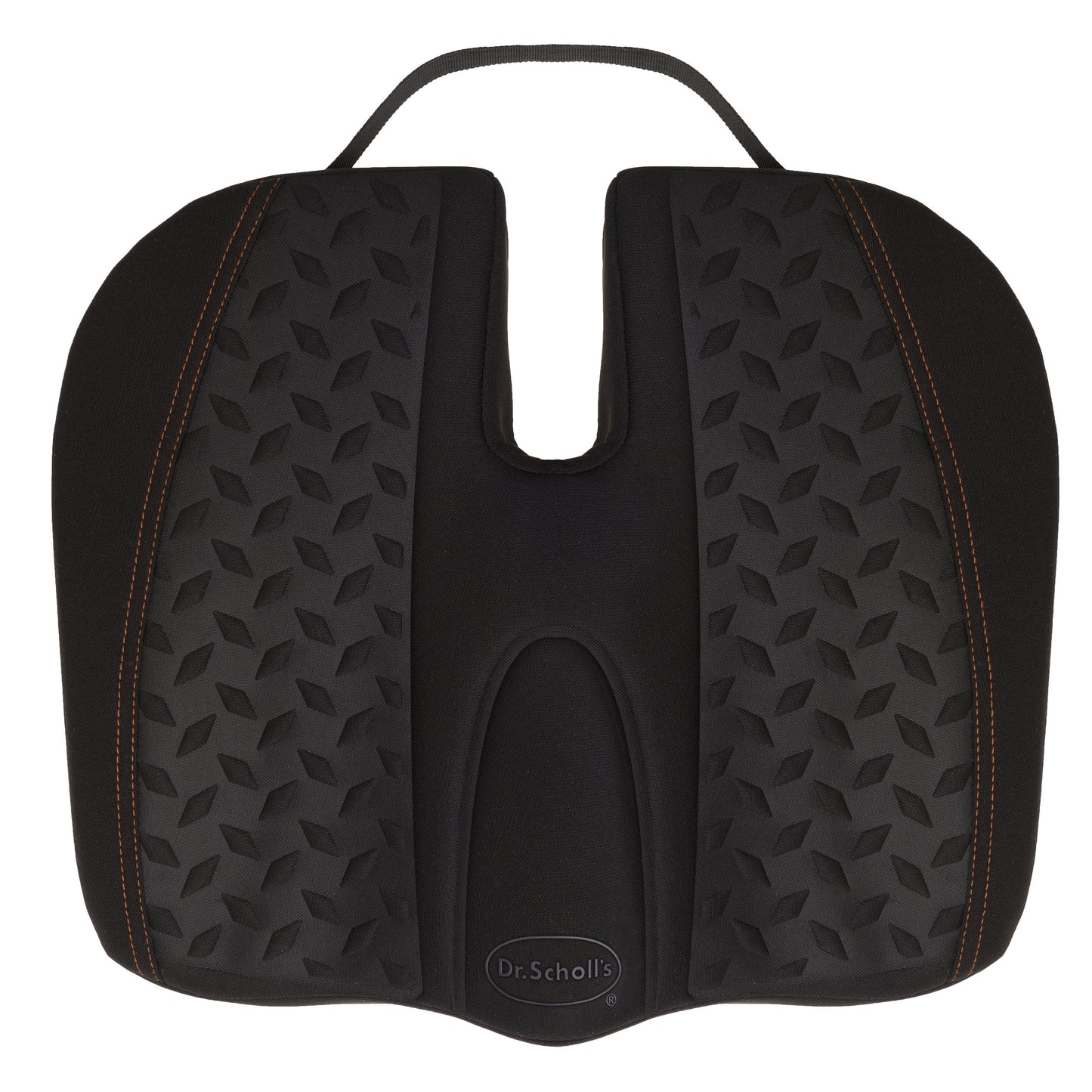 Dr. Scholl's Max Support Copper-Infused Memory Foam Posterior Cushion, Black, Extra-Firm