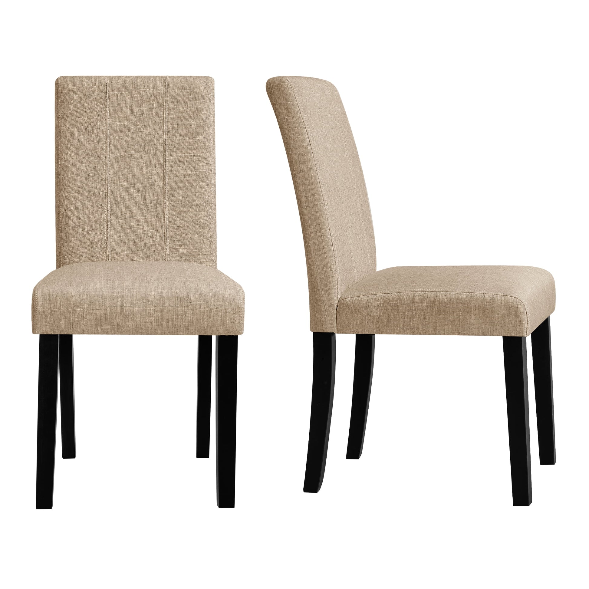 DyFun Linen Upholstered Dining Chairs Set of 2 for Kitchen Dining Room or Apartment Living, Linen