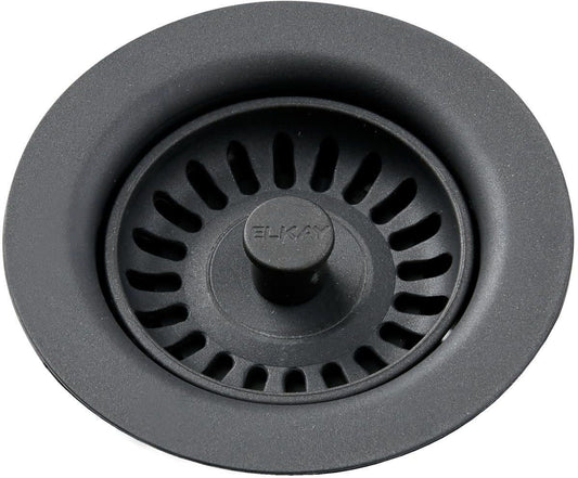 Elkay LKQS35CH Polymer Drain Fitting, Removable Strainer and Rubber Stopper Charcoal