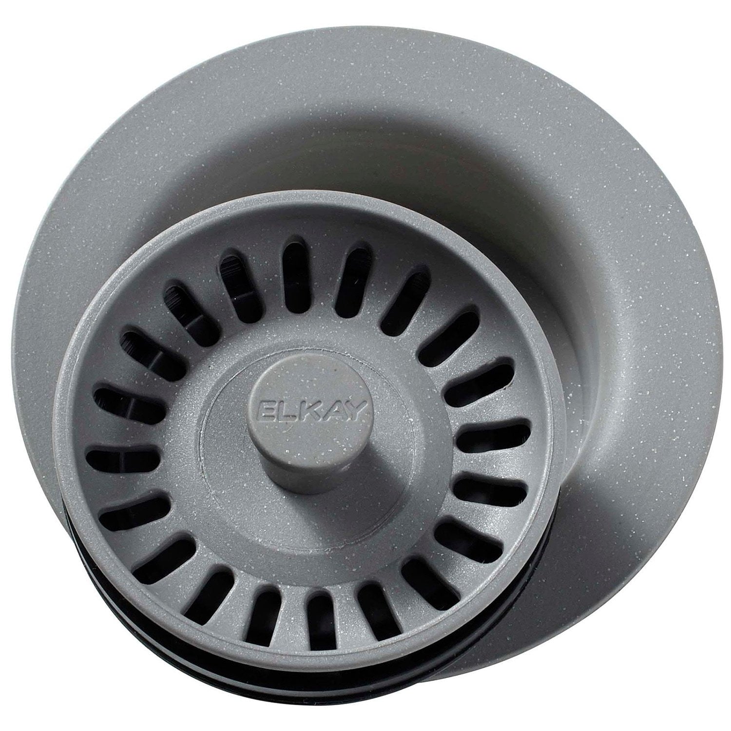 Elkay LKQD35GS Polymer Disposer Flange, Removable Strainer and Rubber Stopper Greystone
