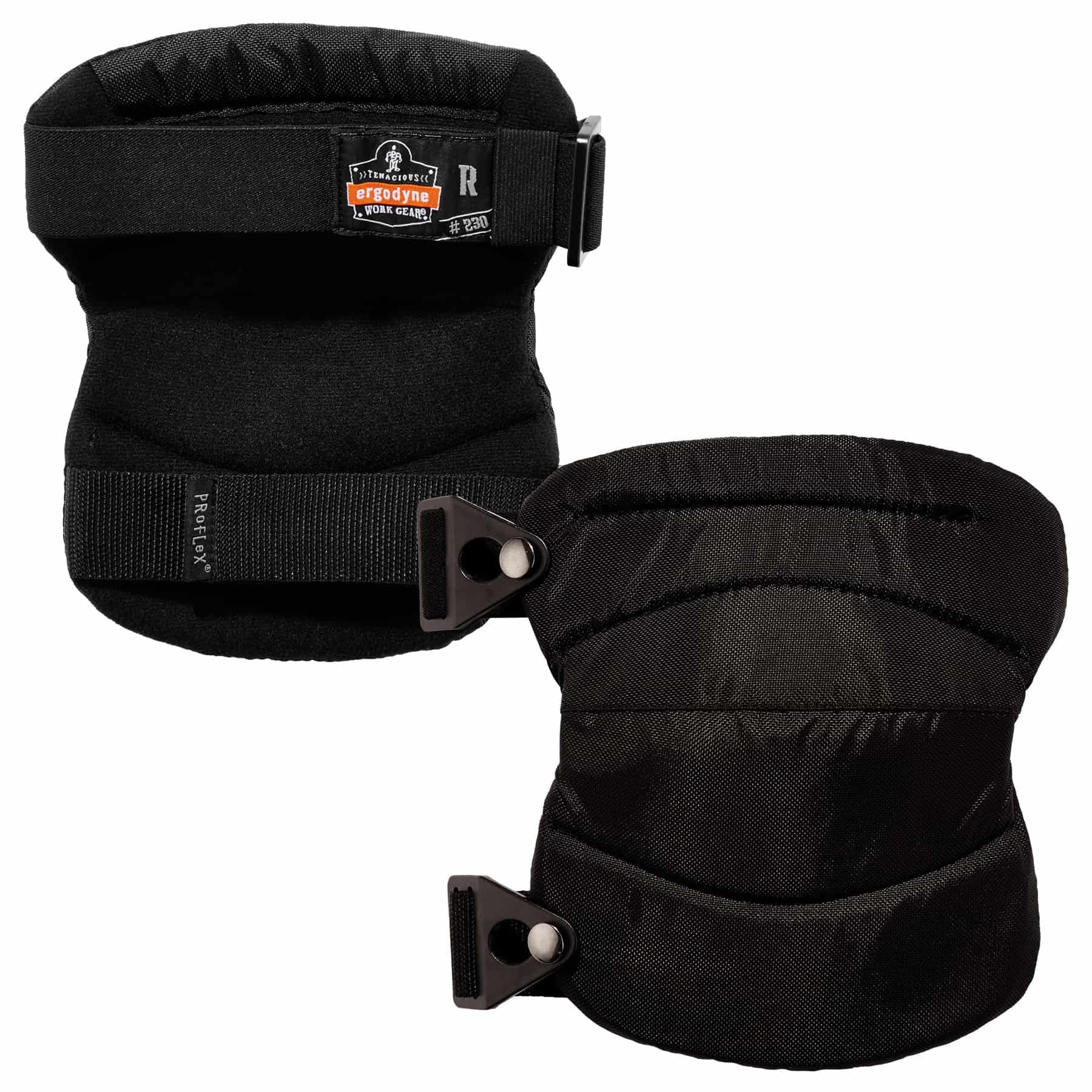Ergodyne ProFlexÂ® 230 Wide Soft Cap Knee Pads, Black