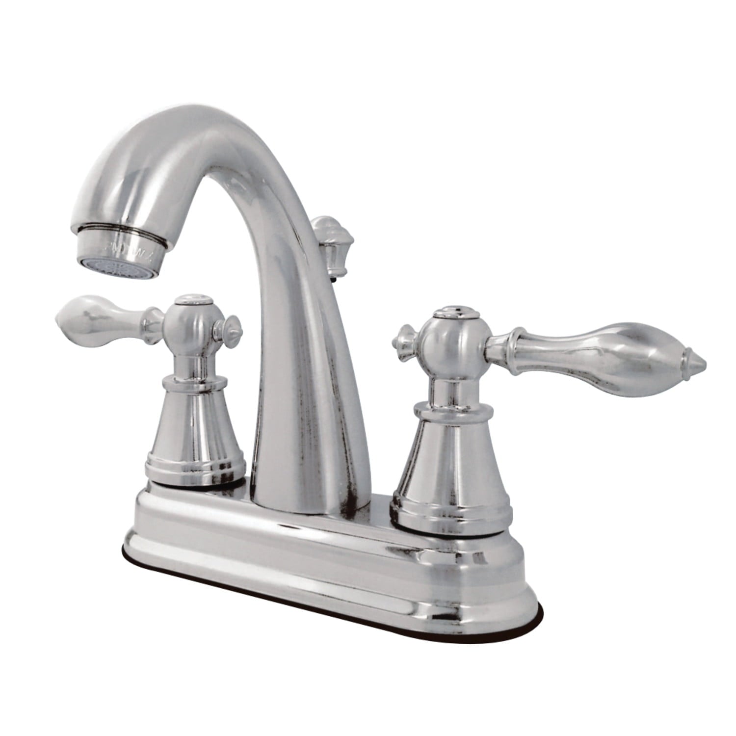 Fauceture FSY7618AL English Classic 4 in. Centerset Bathroom Faucet with Retail Pop-Up, Brushed Nickel