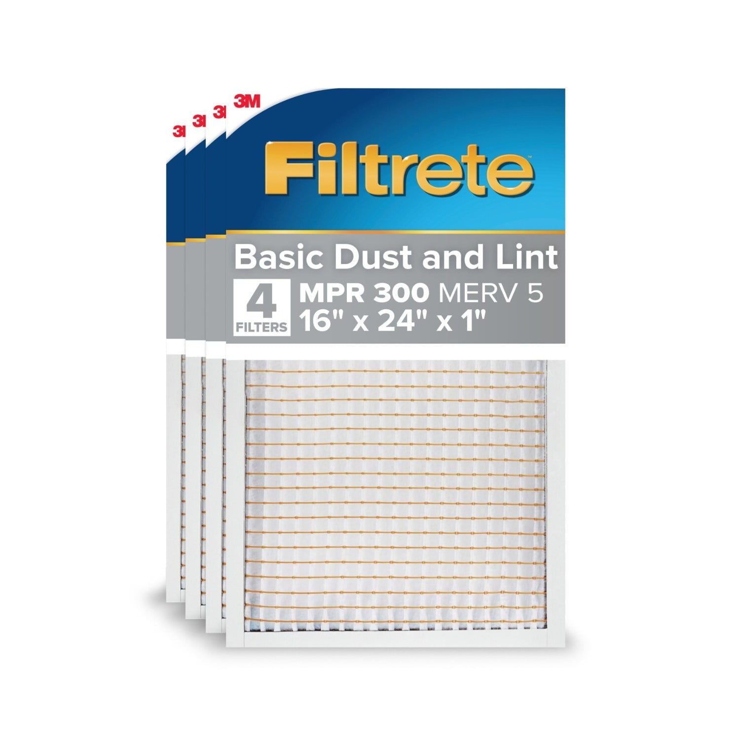 Filtrete 16x24x1 HVAC Furnace Air Filter, MPR 300 MERV 5, Dust Reduction, 1 Filter