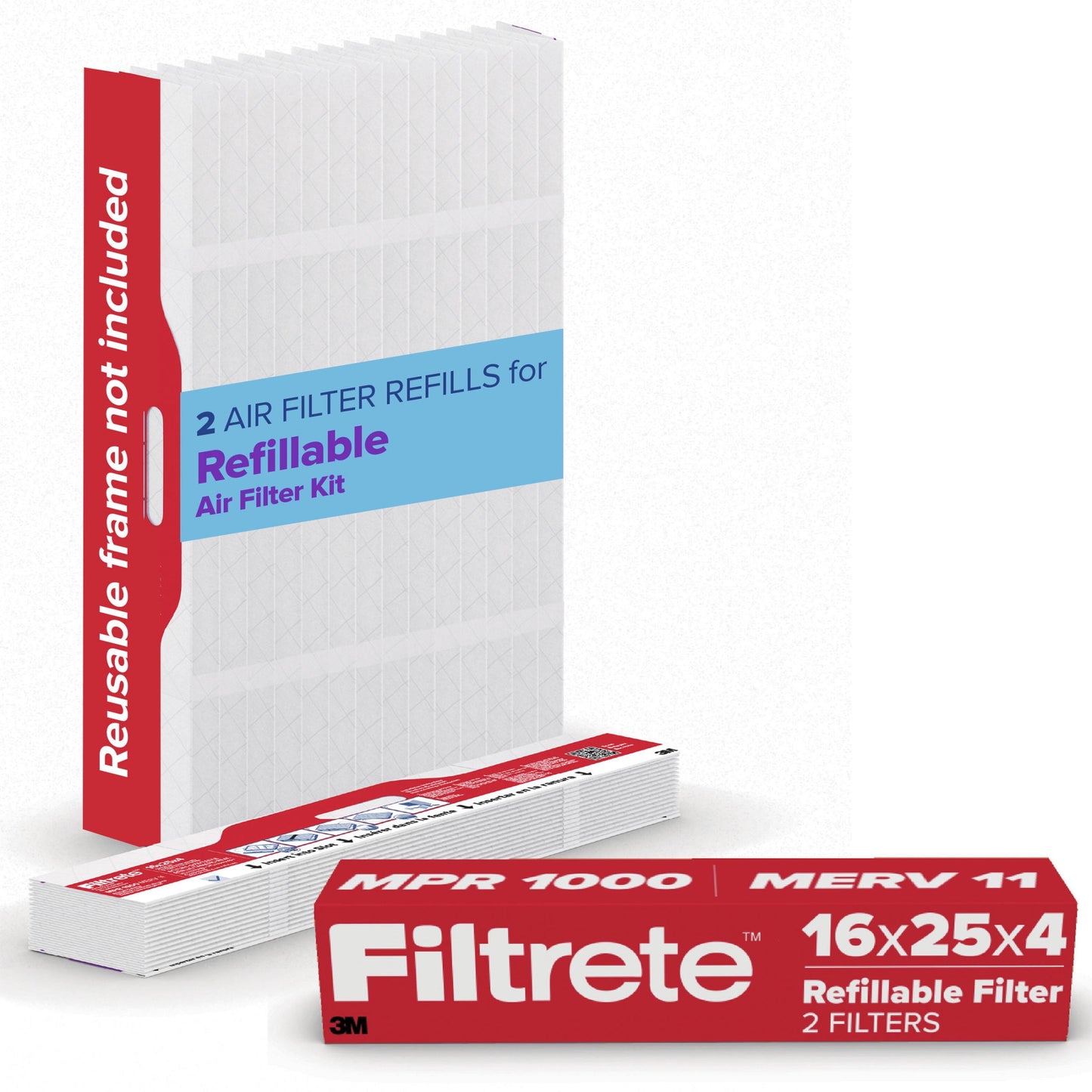 Filtrete 16x25x4 Replacement Air Filters, MPR 1000 MERV 11, Allergen Defense, 2 Pack