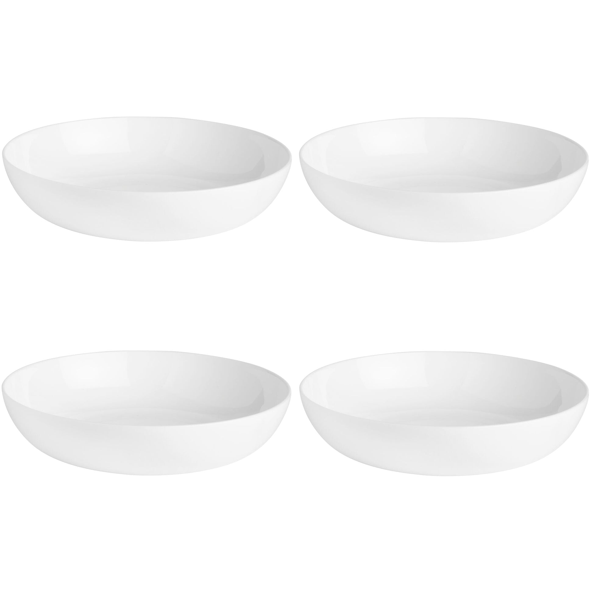Fitz and Floyd Nevaeh 26 oz White Bone China Pasta Tableware Bowl (4 Count)