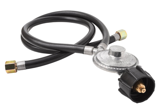 Flame King 2-FT Y-Splitter Propane Regulator Double Hose Outlet Fits QCC/Type1 Connections