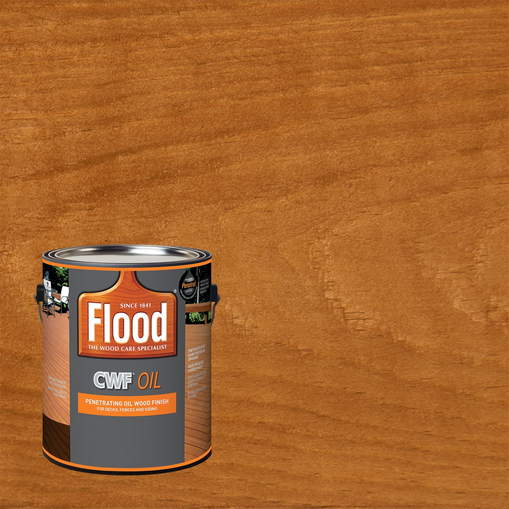 Flood 1 Gallon Cedar Transparent CWF Oil Penetrating Exterior Wood Stain