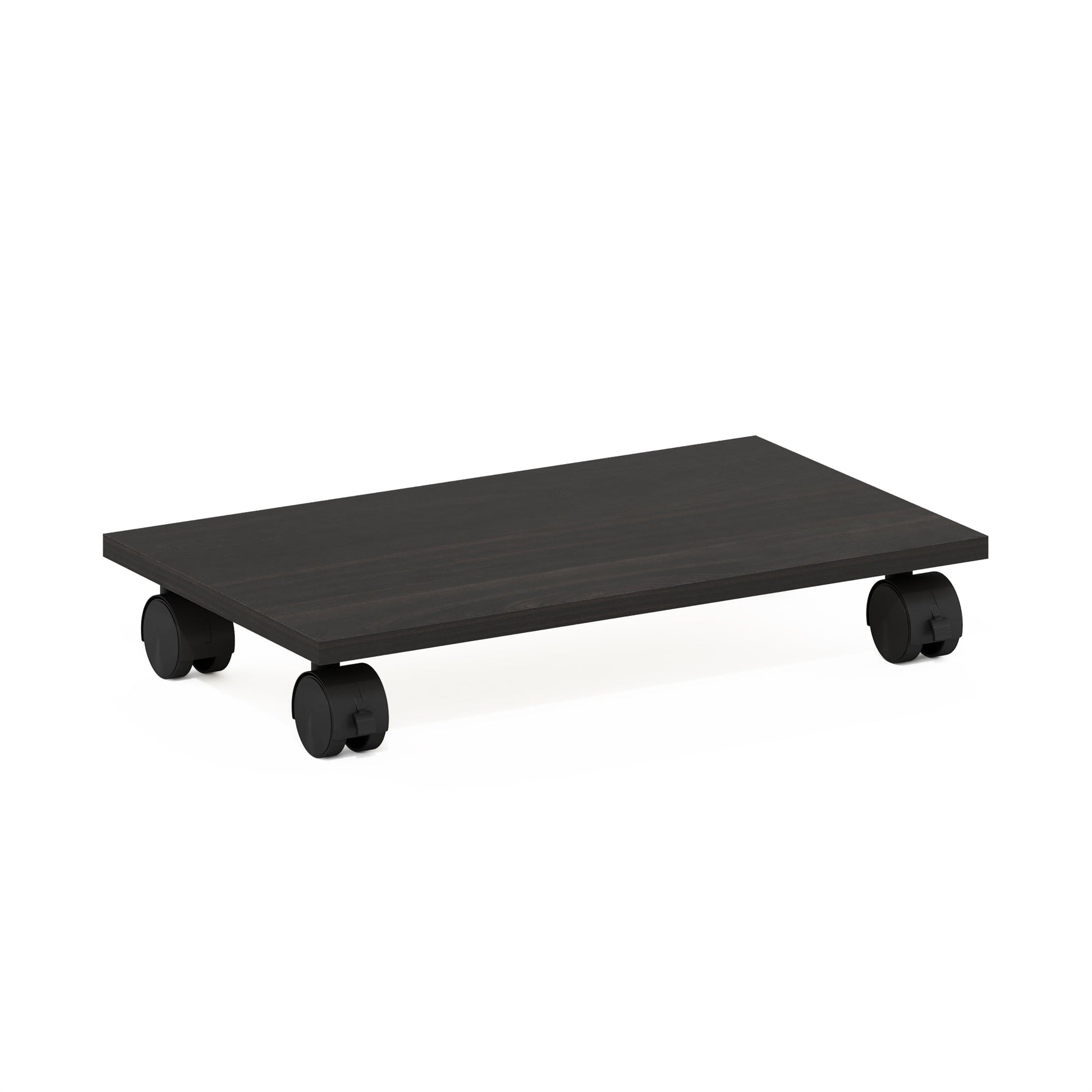 Furinno Econ Home Office Under Desk CPU/Printer Holder with Wheels, Espresso