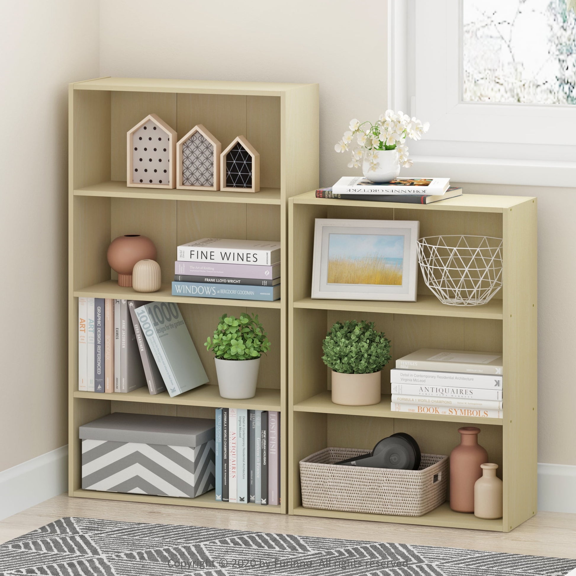 Furinno Pasir 3-Tier Open Shelf, Maple