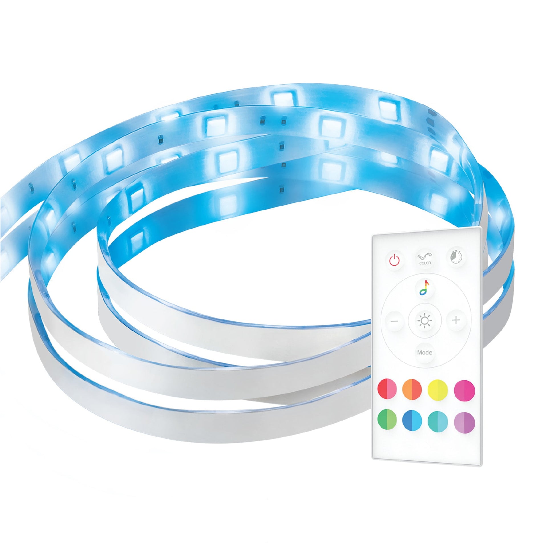 GE LED+ Color Changing LED Light Strip, 8 Watt, 16ft, Remote Included
