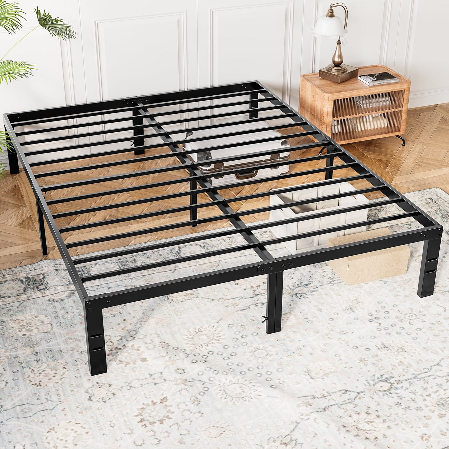 Gianna Sturdy Metal Platform Bed Frame - Full Size with 14" Under Bed Storage Space, Durable and Easy Assembly