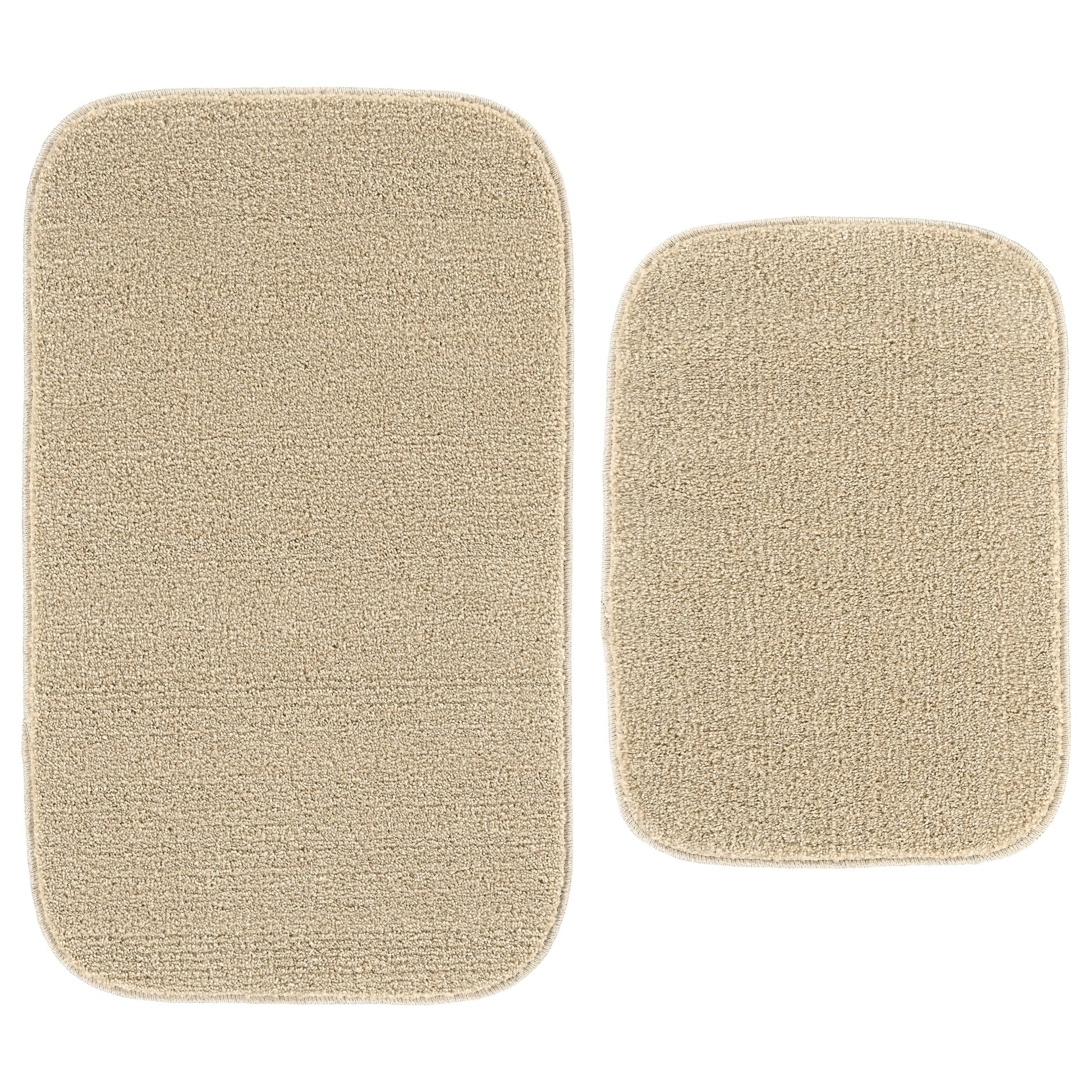 Garland Rug Sedona Washable Bath Rug Set, 2 Piece (21"x34" & 17"x24") Champagne