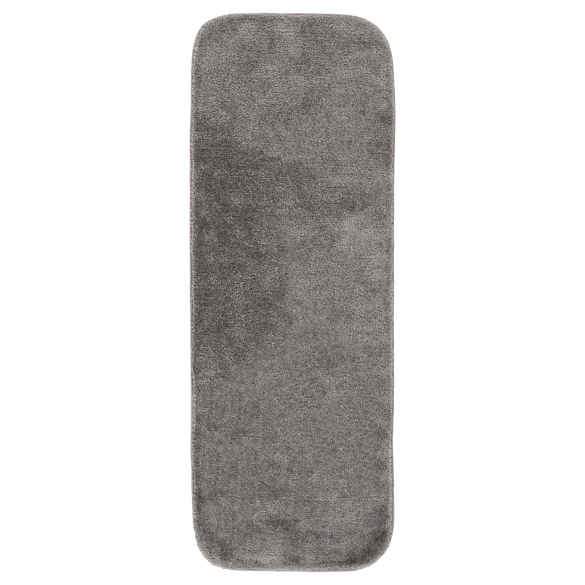 Garland Rug Traditional Washable Nylon Medium Gray Bathroom Runner, 22" x 60"