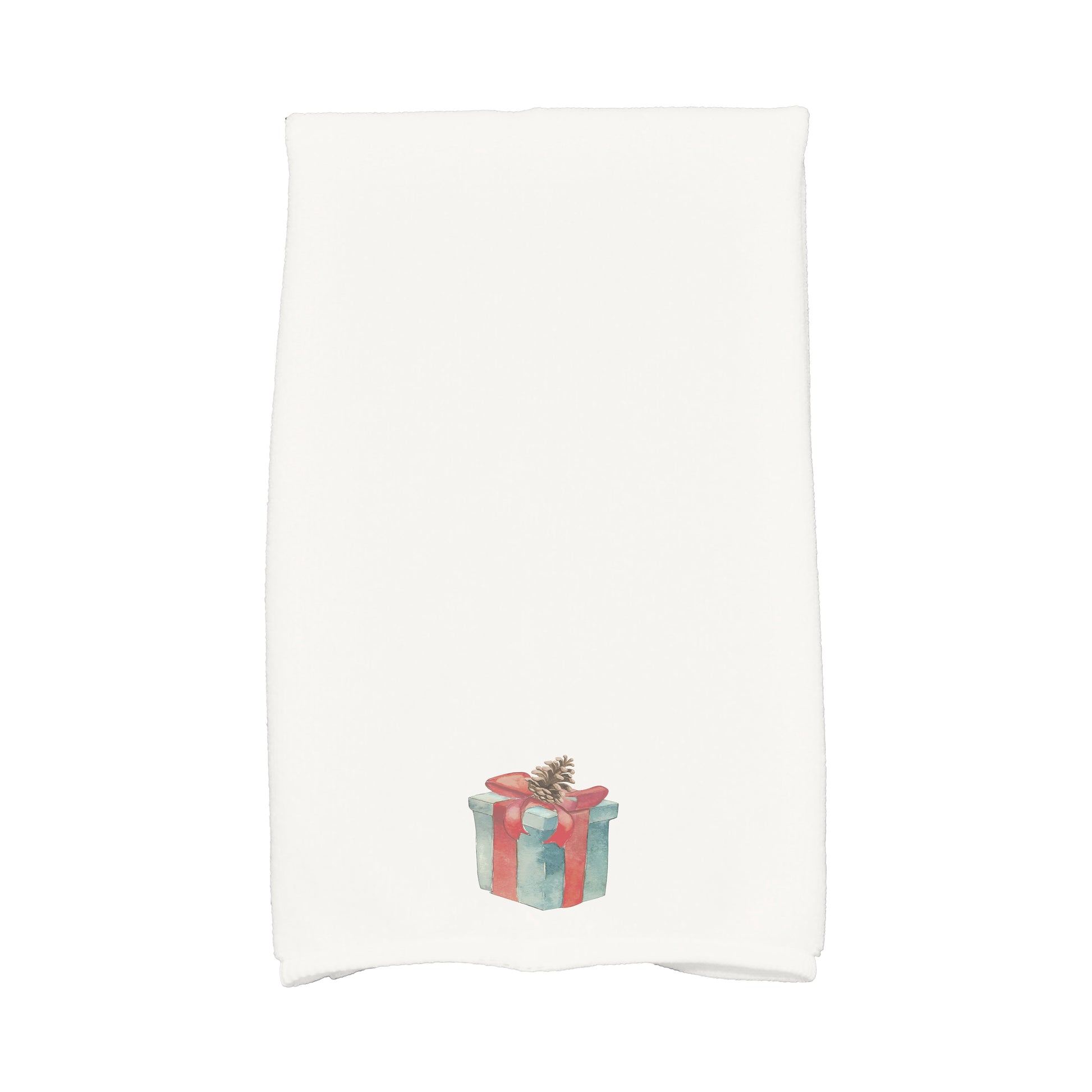 Gift Wrapped 16 x 25 Inch Off White Holiday Print Kitchen Towel