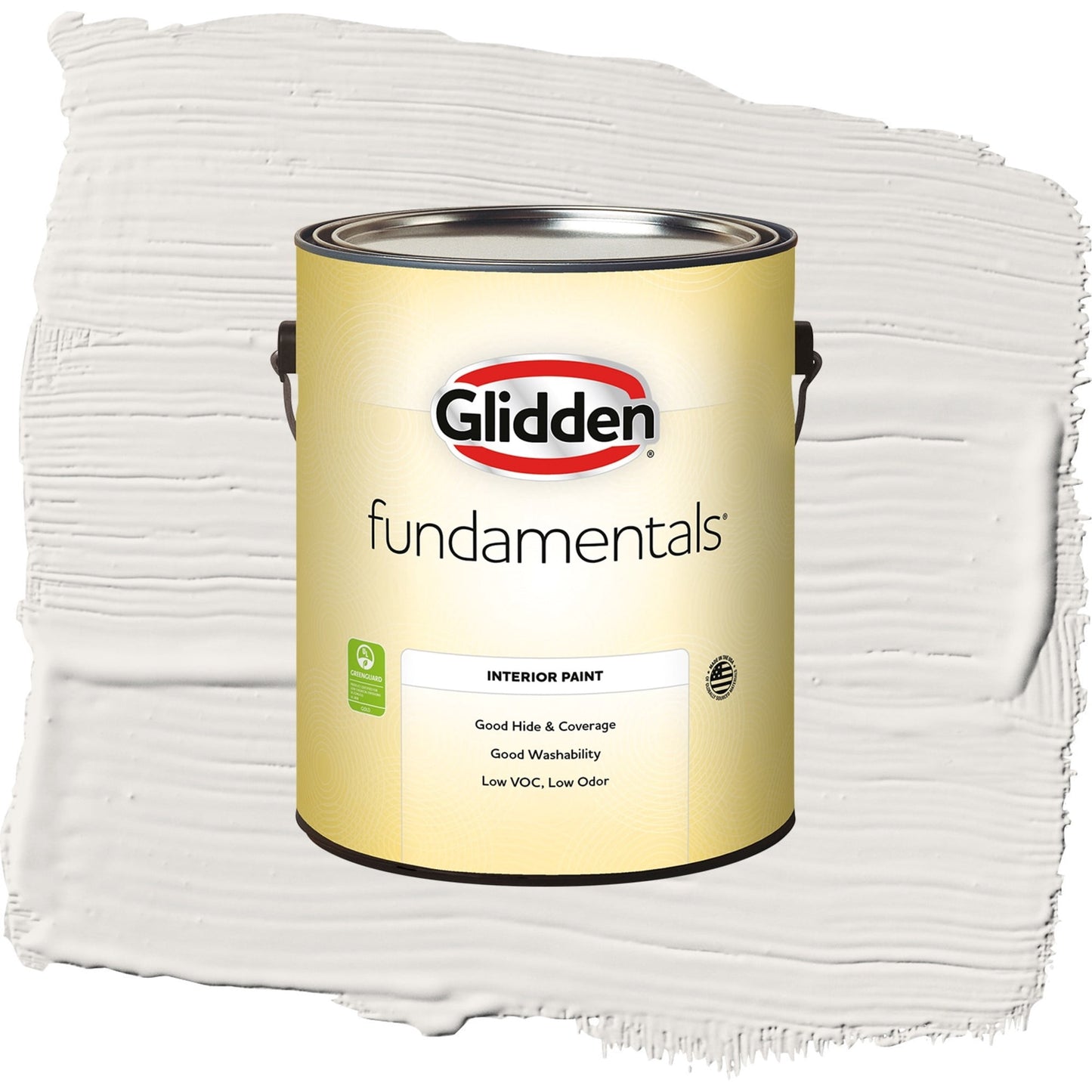 Glidden Fundamentals Arctic Cotton / White Semi-Gloss Interior Paint, 1 Gallon
