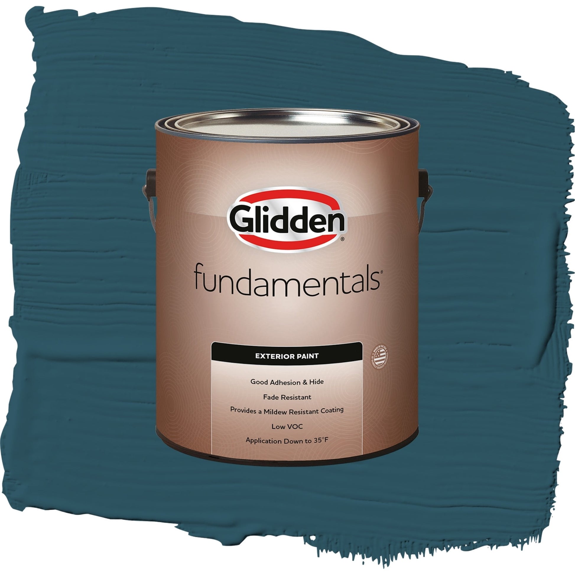 Glidden Fundamentals Blue Bayberry / Green, Semi-Gloss Exterior Paint, 1 Gallon