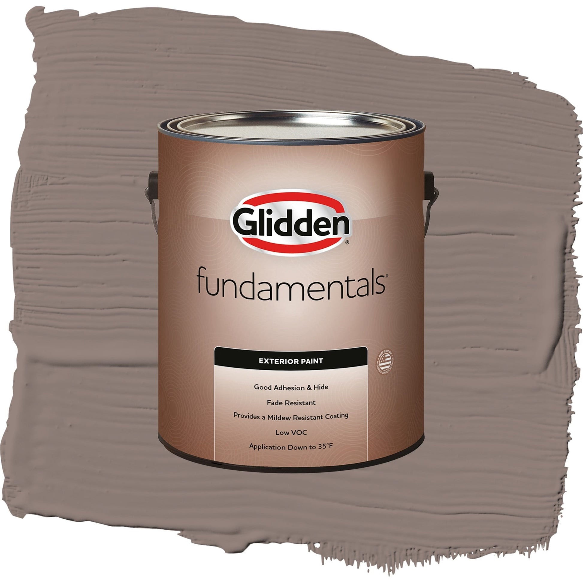 Glidden Fundamentals Cinnamon Toast / Brown, Semi-Gloss Exterior Paint, 1 Gallon
