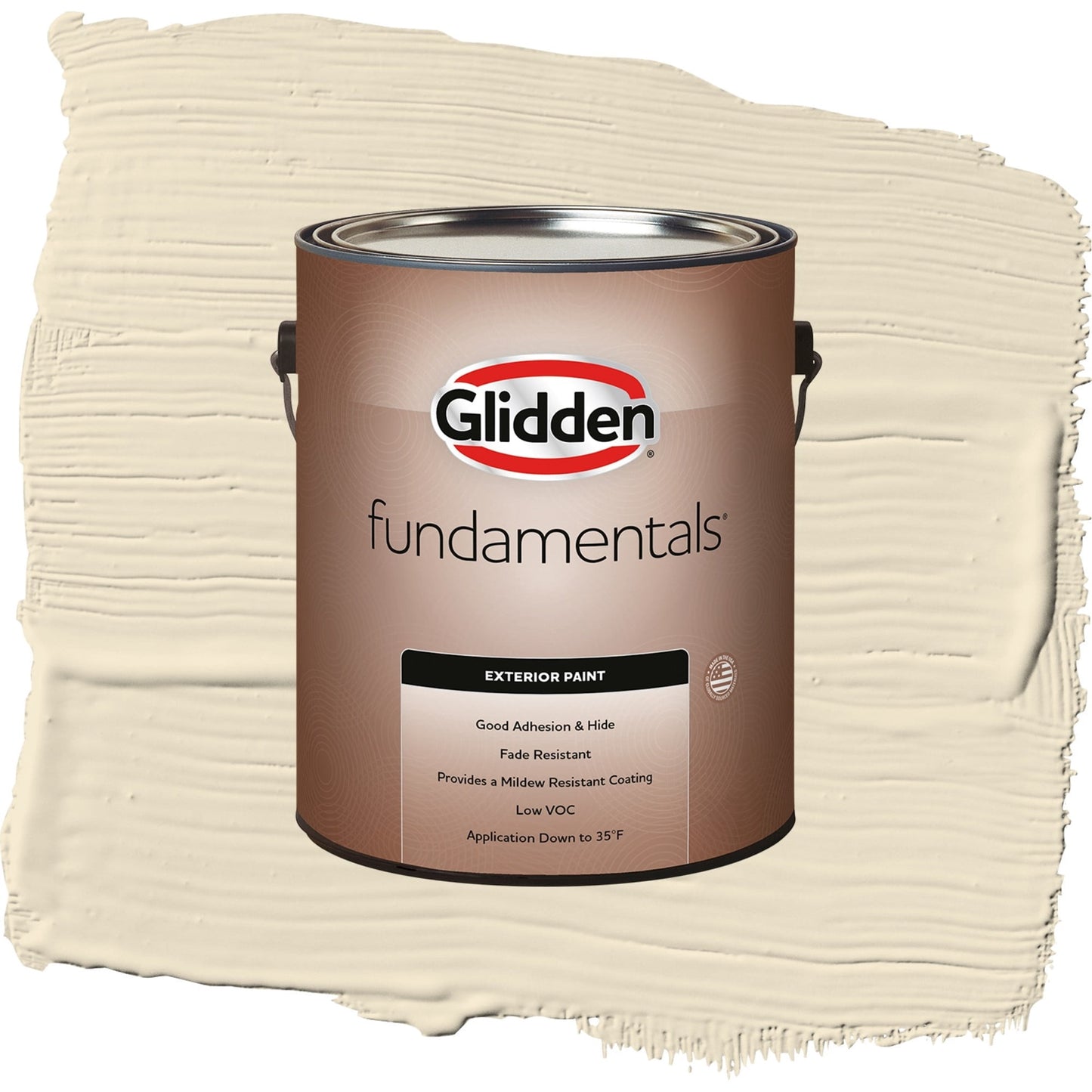 Glidden Fundamentals Heavy Cream / Beige, Semi-Gloss Exterior Paint, 1 Gallon