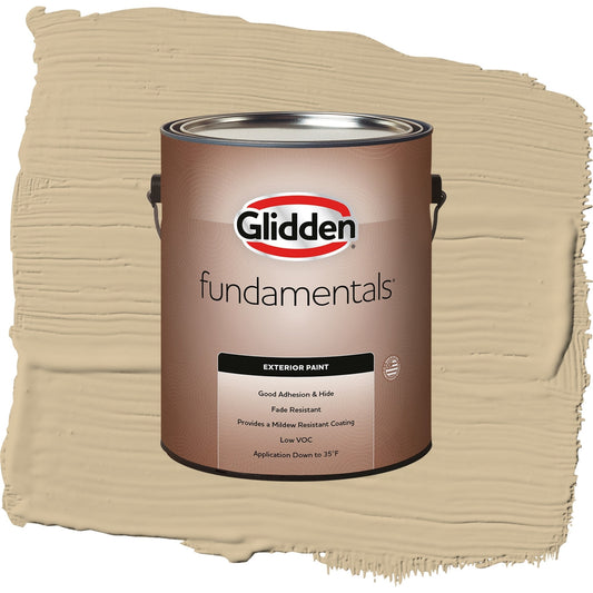 Glidden Fundamentals Spiced Vinegar / Beige, Semi-Gloss Exterior Paint, 1 Gallon