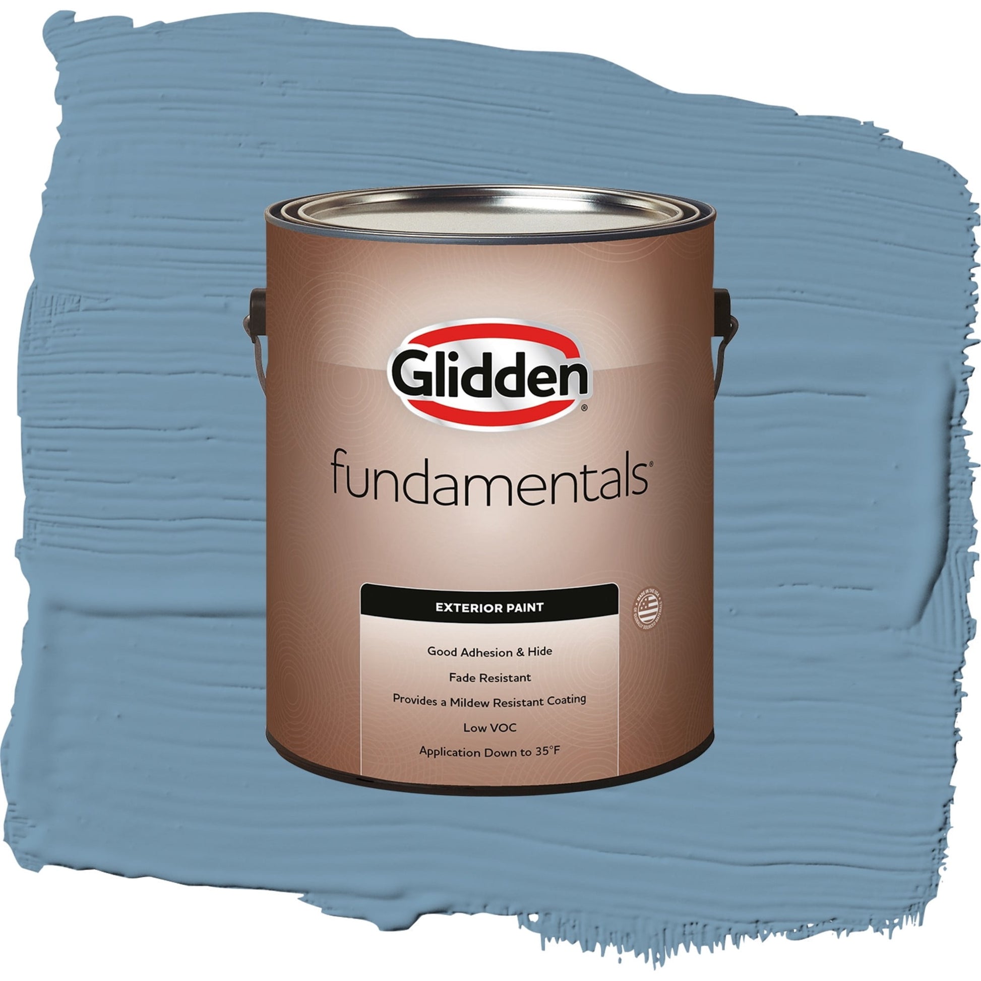 Glidden Fundamentals American Anthem / Blue, Satin Exterior Paint, 1 Gallon