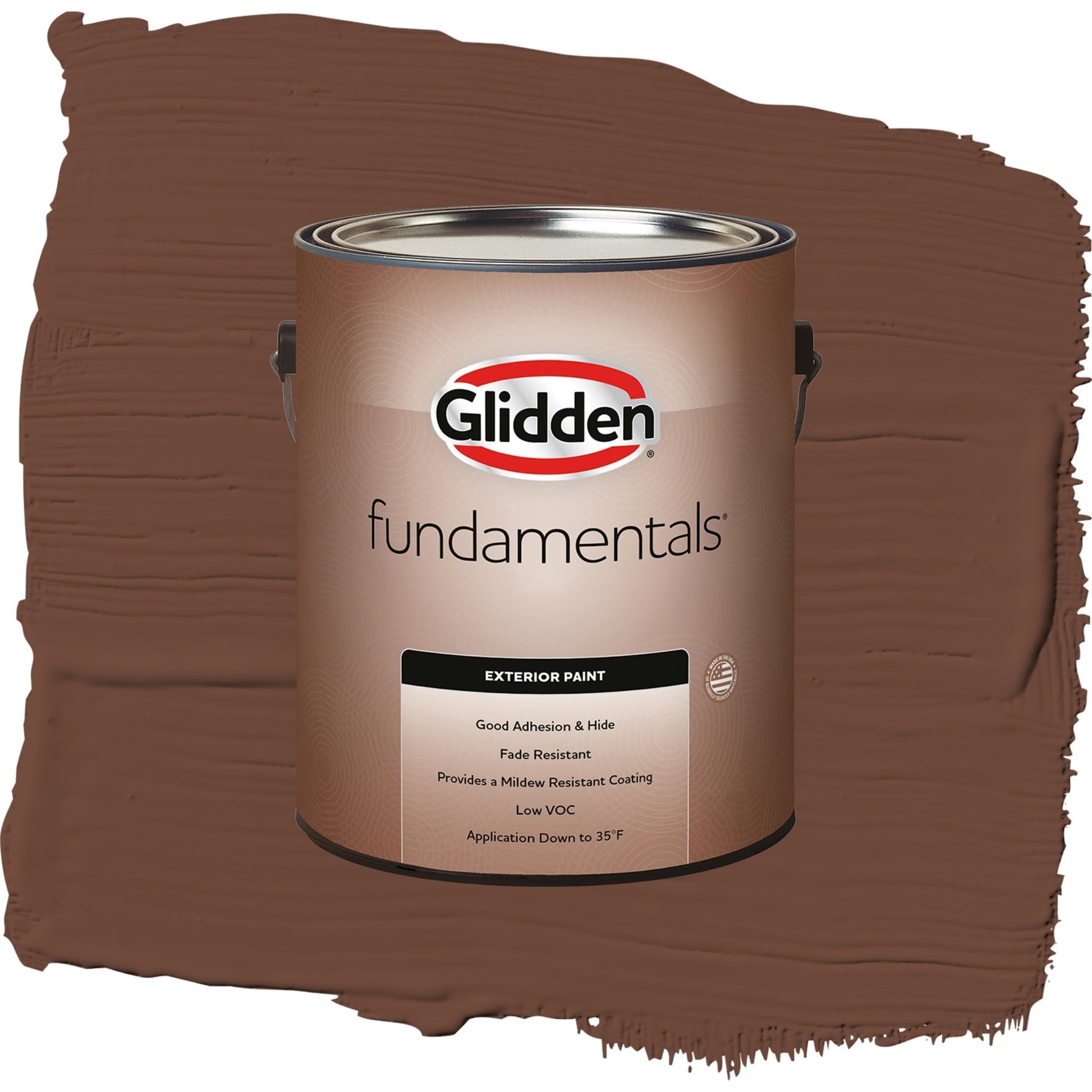 Glidden Fundamentals Bird House Brown / Brown, Flat Exterior Paint, 1 Gallon