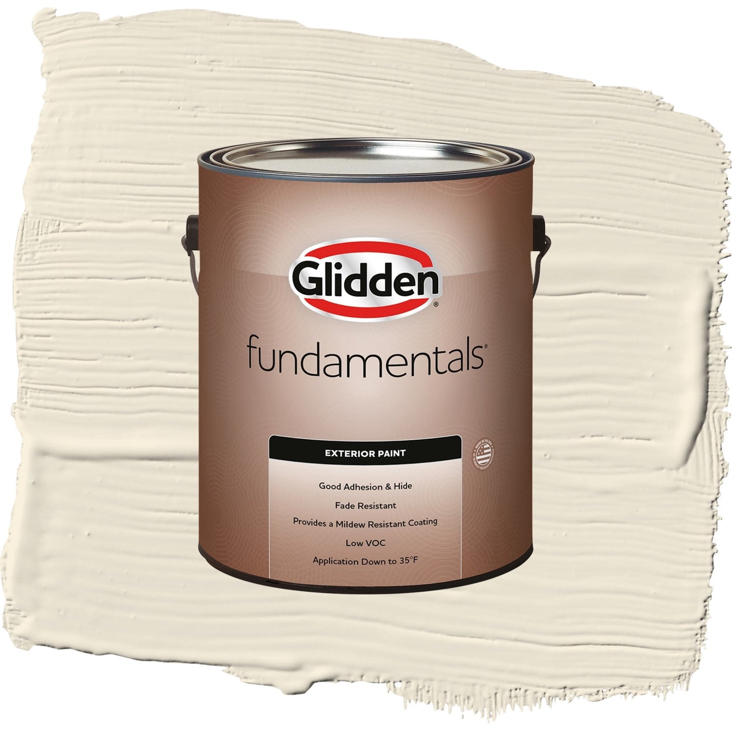 Glidden Fundamentals Brandied Pears / Beige, Flat Exterior Paint, 1 Gallon