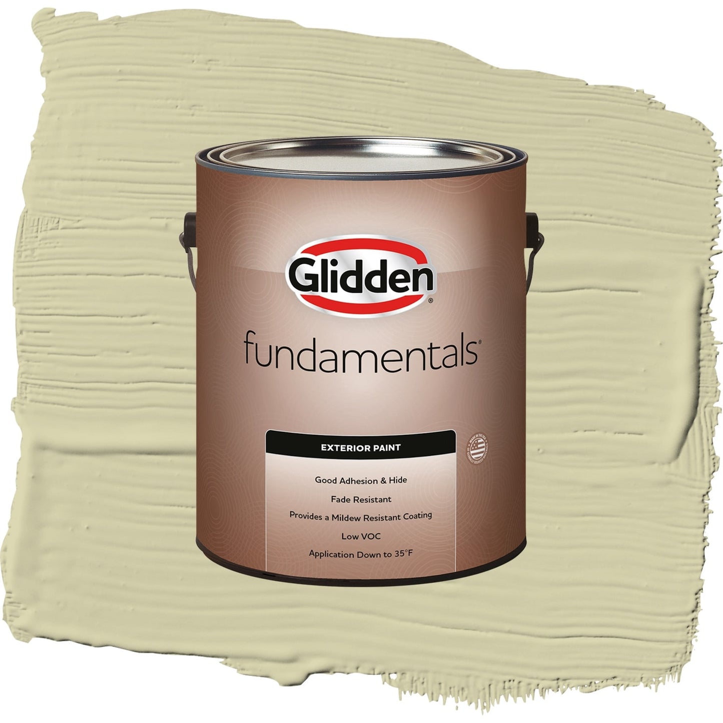 Glidden Fundamentals Canary Grass / Green, Semi-Gloss Exterior Paint, 1 Gallon
