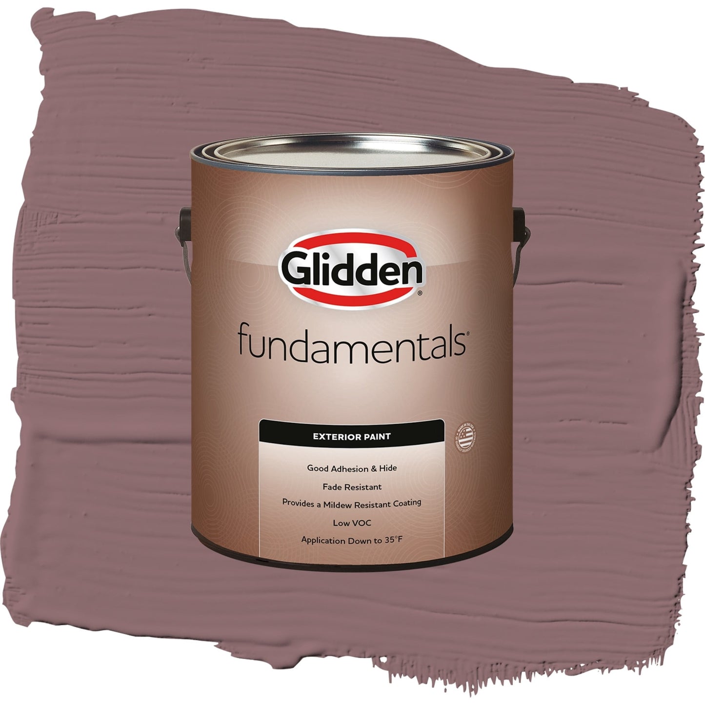 Glidden Fundamentals Chocolate Sparkle / Purple, Flat Exterior Paint, 1 Gallon