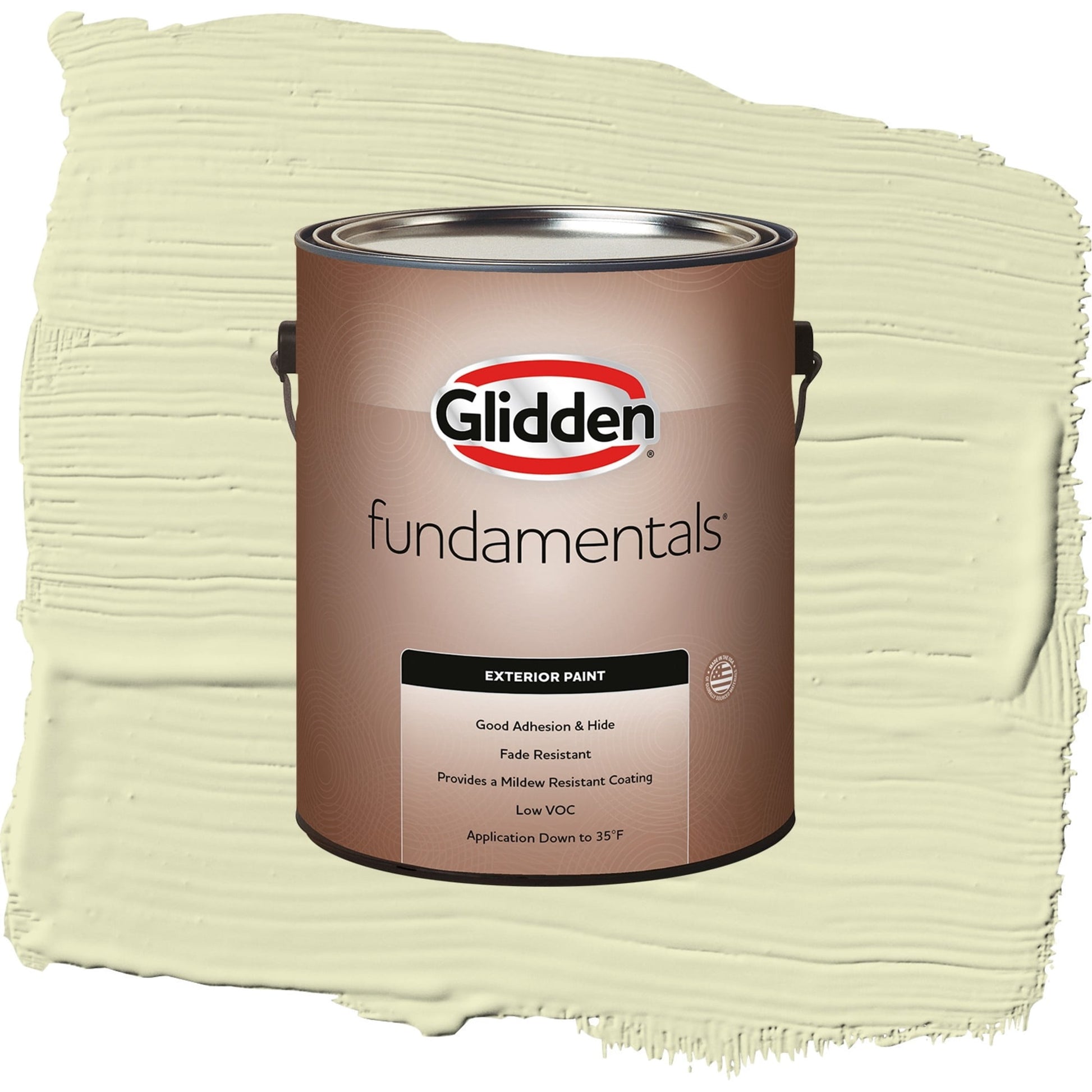 Glidden Fundamentals Forgive Quickly / Green, Flat Exterior Paint, 1 Gallon
