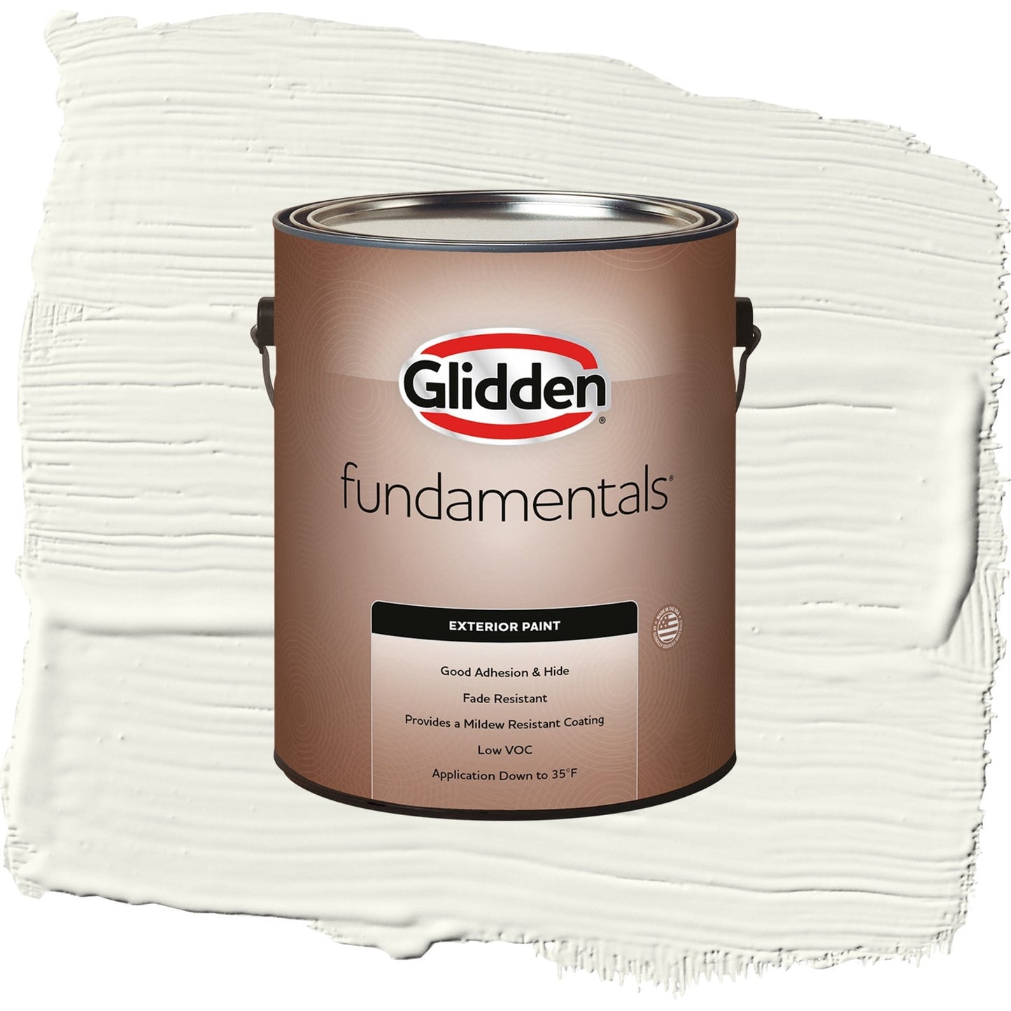 Glidden Fundamentals Gypsum / Off-White Flat Exterior Paint, 1 Gallon