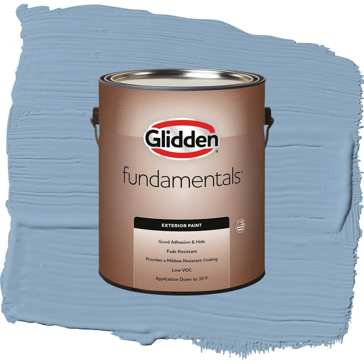 Glidden Fundamentals Kaleidoscope / Blue, Flat Exterior Paint, 1 Gallon