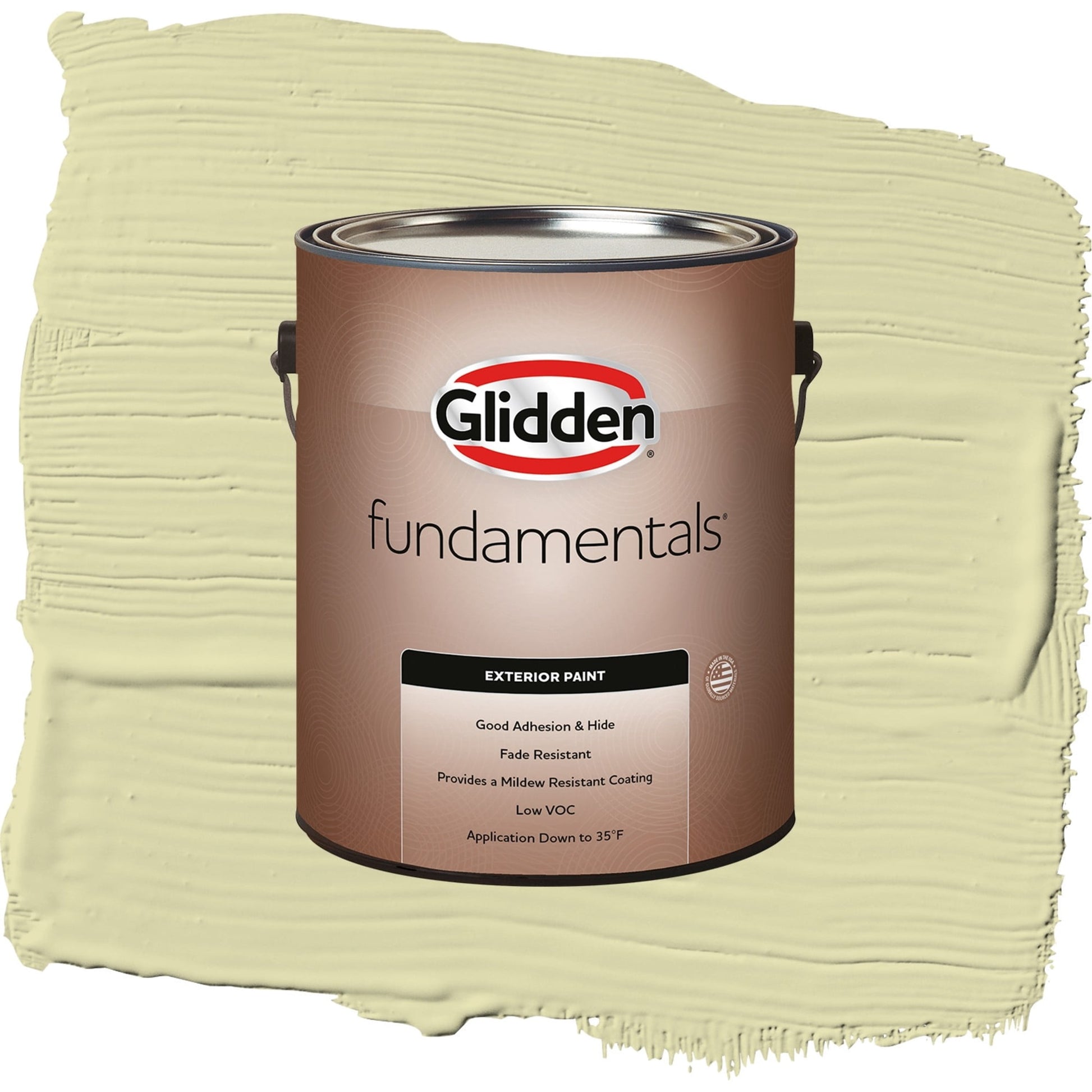 Glidden Fundamentals Misty Moor / Green, Satin Exterior Paint, 1 Gallon