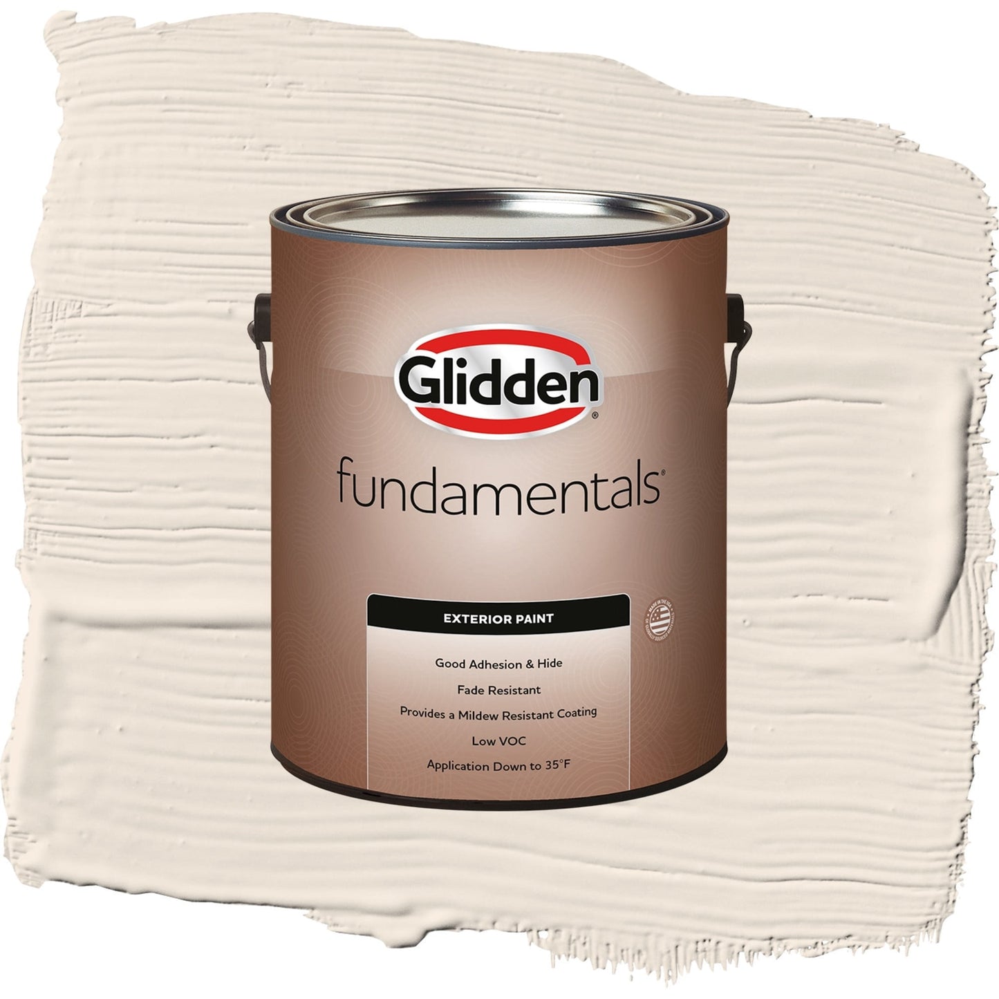 Glidden Fundamentals Moroccan Moonlight / Beige, Semi-Gloss Exterior Paint, 1 Gallon
